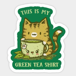 My Green Tea Shirt Sticker